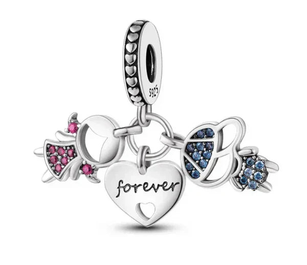 Collar de Plata 925 + Pulsera y dos dijes (Promoción exclusiva)