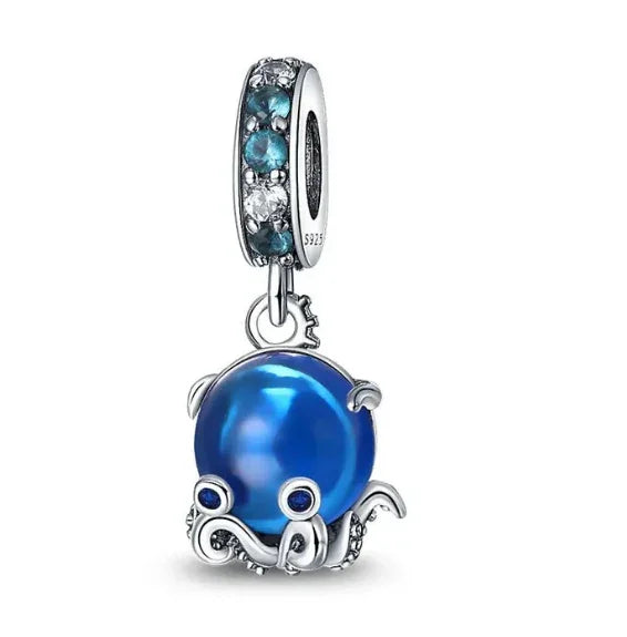 Charm de pulpo azul