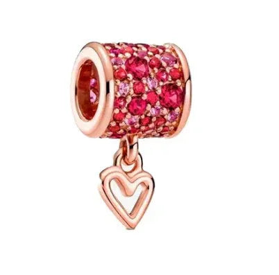 Berloque Crystal Heart